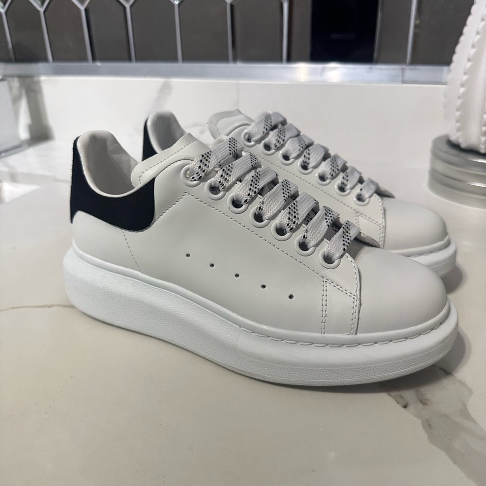 Alexander McQueen womans White and Black Sneakers